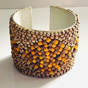 Vintage BOHO Retro beaded cuff bracelet